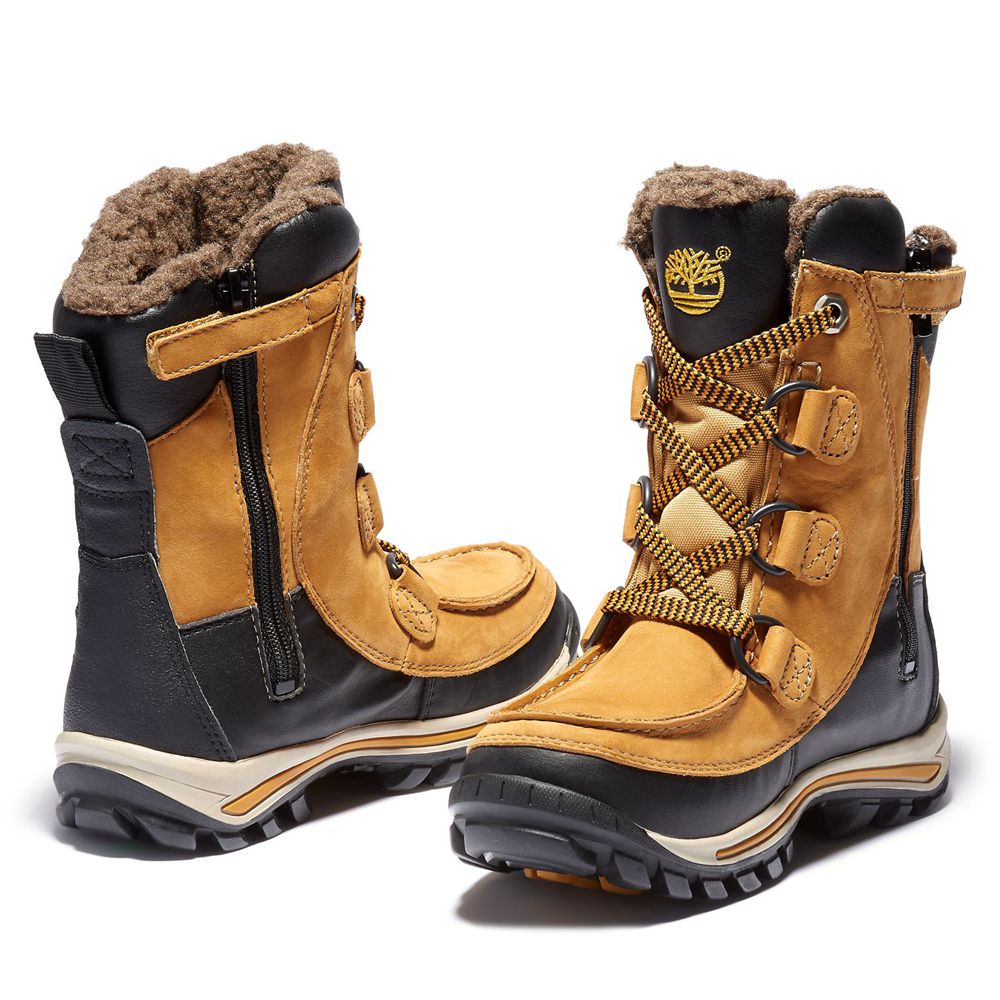 Botas de Nieve Timberland Niños Junior Chillberg Waterproof Marrones/Negras - Chile YFK-054137